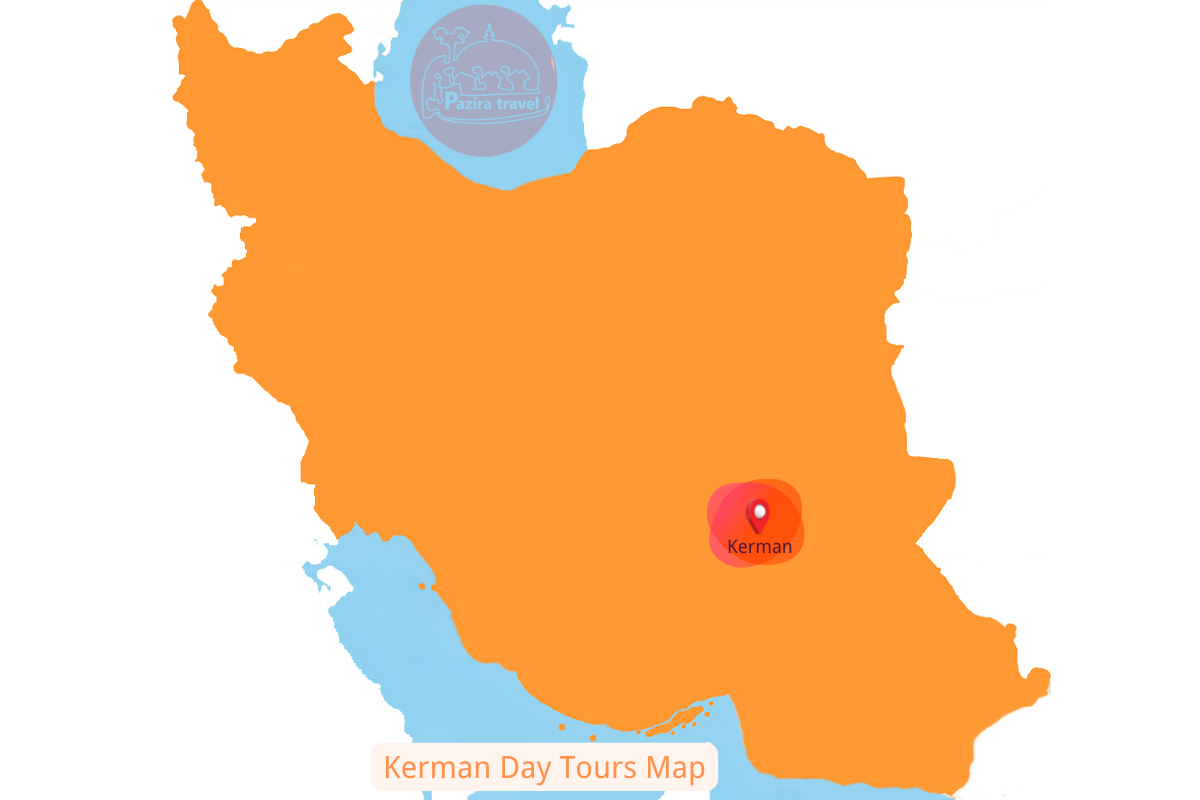 ¡Explora la ruta de viaje de Kermán en el mapa!